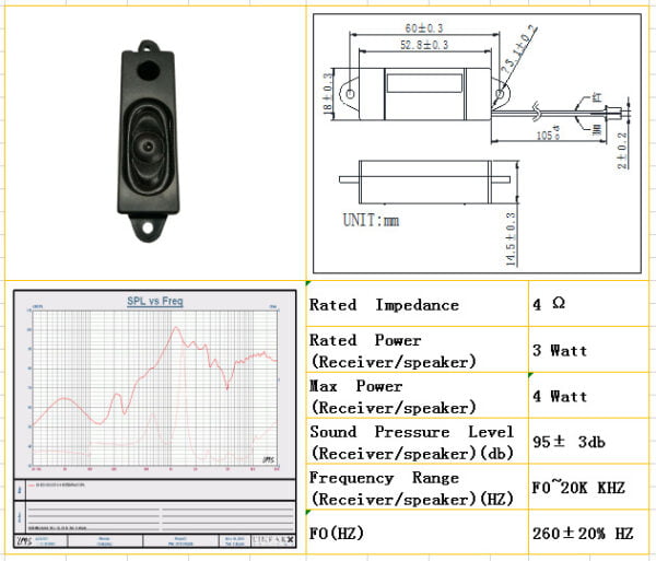 Rectangle Micro Speaker supplies