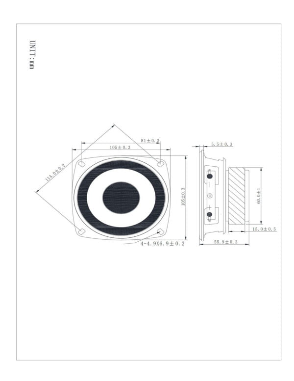 105mm 8ohm Speaker