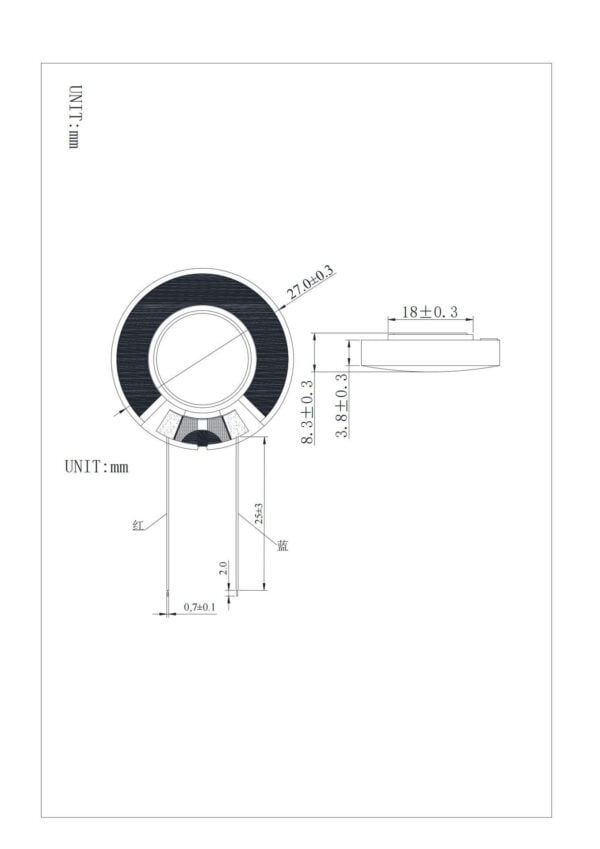 27mm micro headphone speaker Component