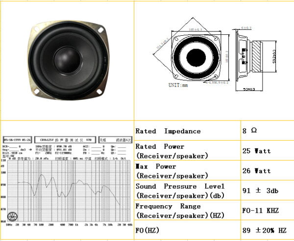 105mm Outer Magnetic loudspeaker