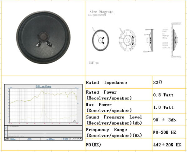 77mm multimedia speaker